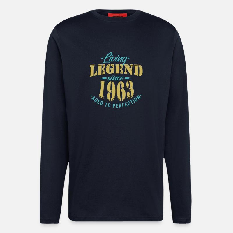 Lebende Legende seit 1963 Sprüche - Langarmshirt - made by SPREAD  - DARK NAVY
