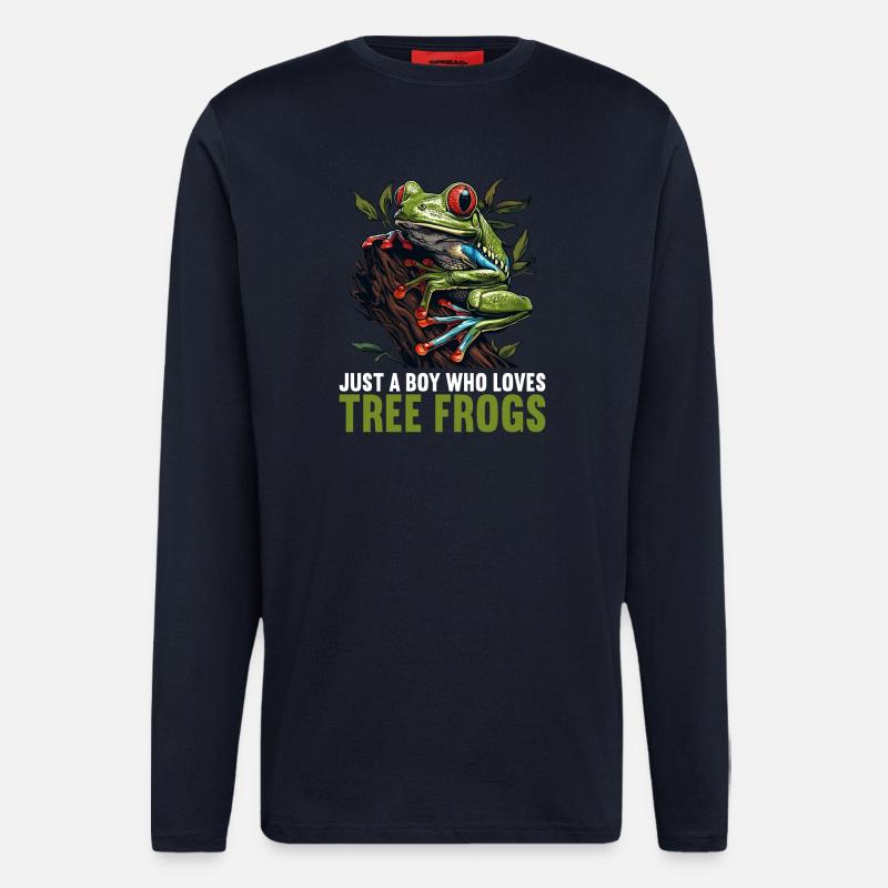 Tree Frog Baumfrösche Baumfrosch - Langarmshirt - made by SPREAD  - DARK NAVY