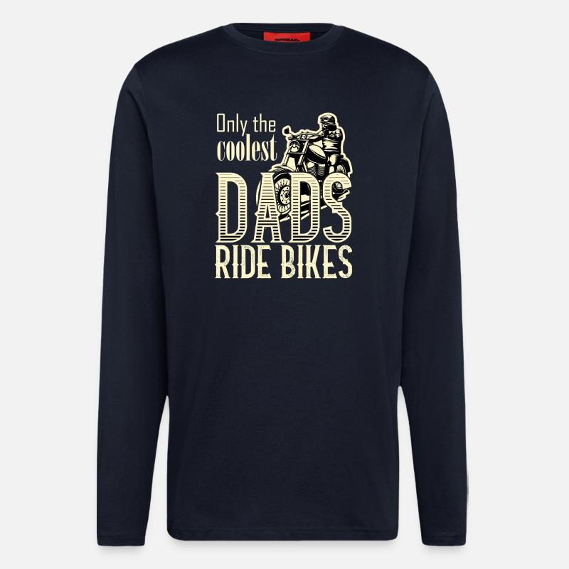 coolest dads ride bikes - Langarmshirt - made by SPREAD  - DARK NAVY