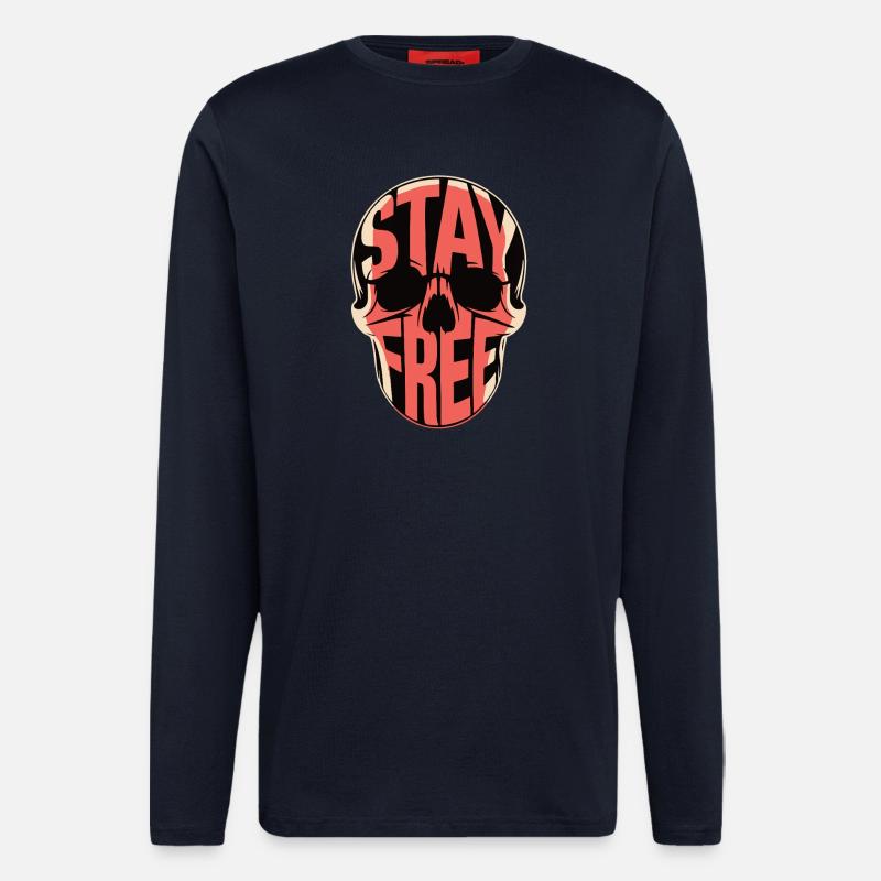 SCHÄDEL, BLEIB FREI - Langarmshirt - made by SPREAD  - DARK NAVY