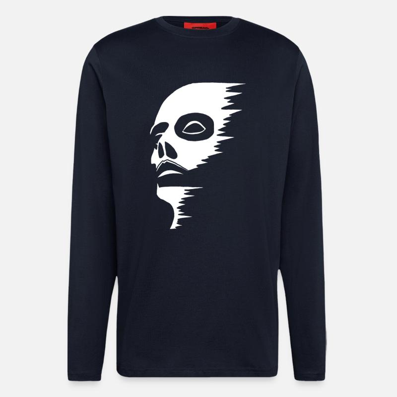 Geisterhaftes Gesicht - Langarmshirt - made by SPREAD  - DARK NAVY