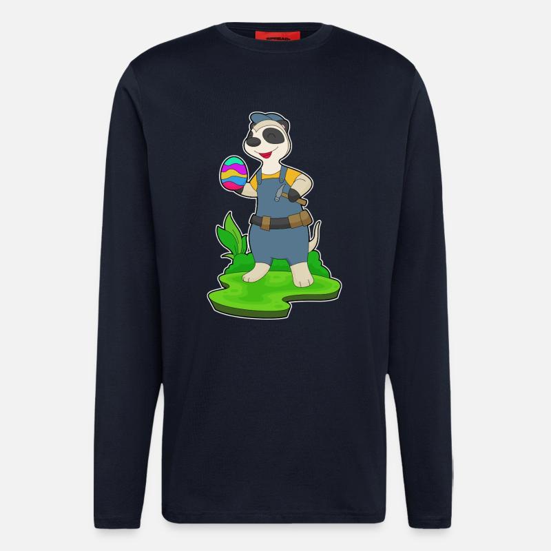 Erdmännchen Ostern Handwerker - Langarmshirt - made by SPREAD - DARK NAVY