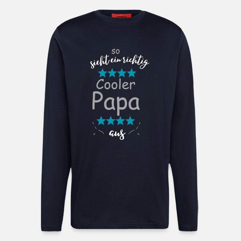 Richtig cooler Papa Look - Langarmshirt - made by SPREAD  - DARK NAVY