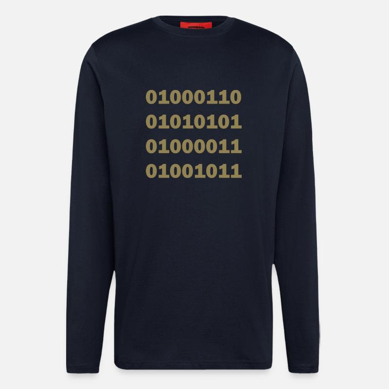 Binary Code Fuck - Longsleeve - made by SPREAD  - DARK NAVY