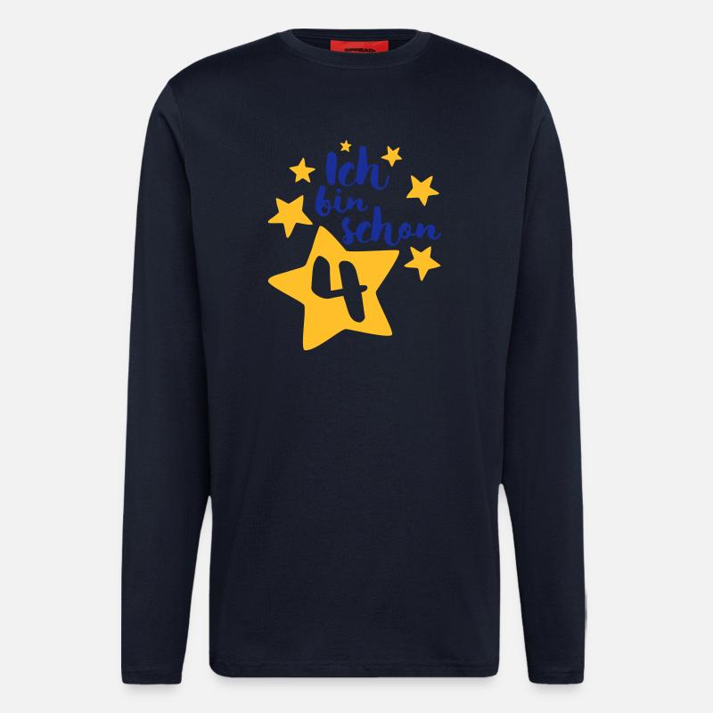 Ich bin schon Vier! - Langarmshirt - made by SPREAD  - DARK NAVY