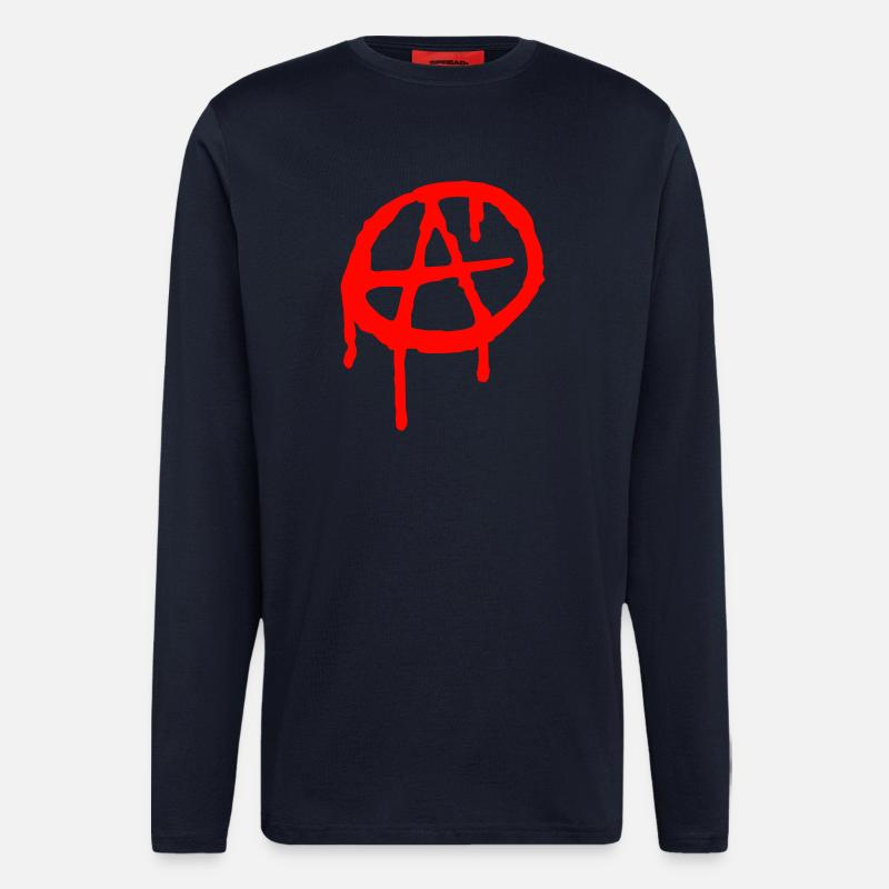 Anarchy A - Langarmshirt - made by SPREAD  - DARK NAVY
