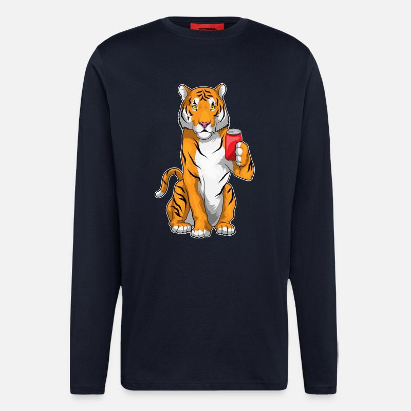 Limonade Tiger - Manches longues bio décontracté fabriqué en UE - DARK NAVY