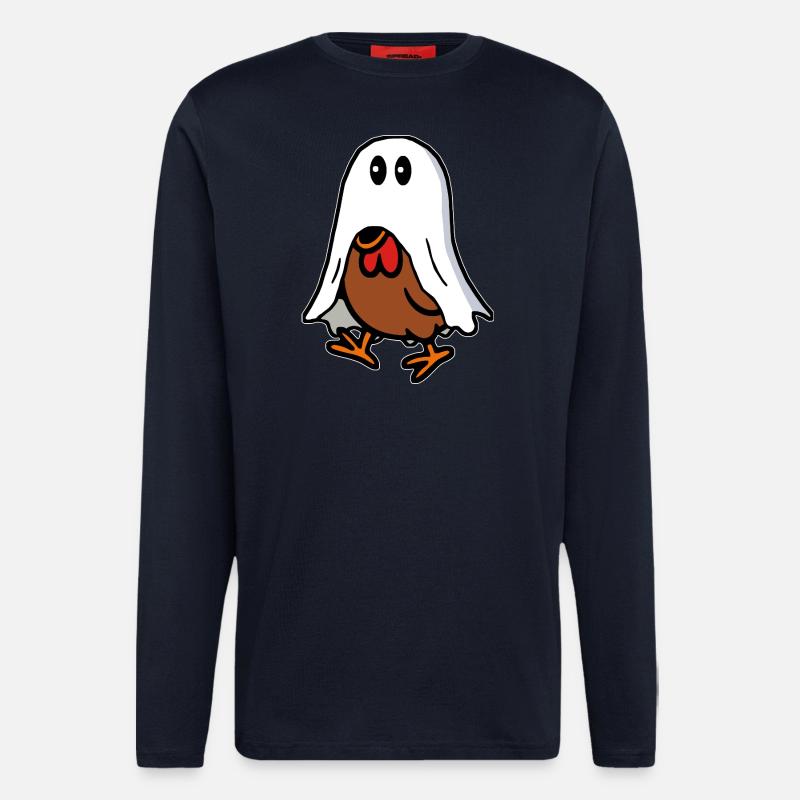 Huhn Gespenst Geist - Langarmshirt - made by SPREAD  - DARK NAVY
