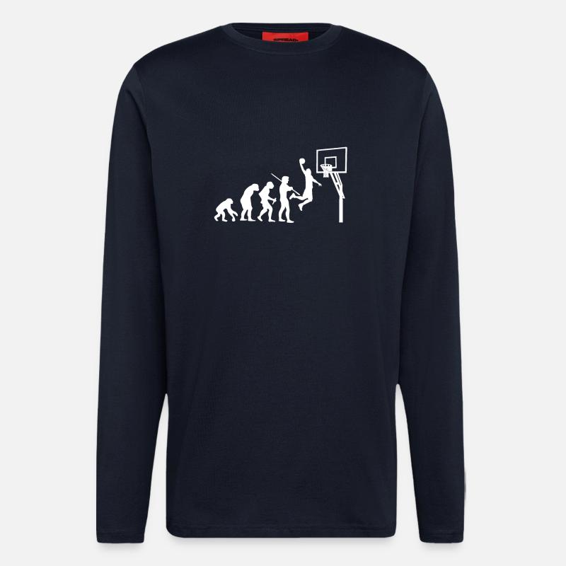 Evolution Basketball T-Shirt - Langarmshirt - made by SPREAD  - DARK NAVY