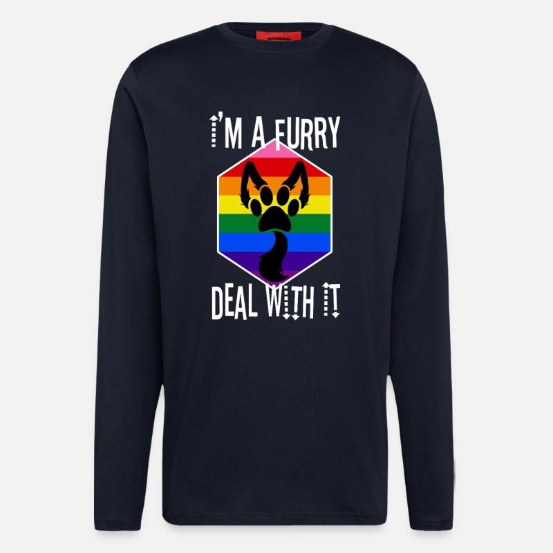 Je suis un plâtre avec ça - Manches longues bio décontracté fabriqué en UE - DARK NAVY