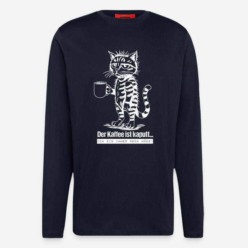 The coffee is broken... - Longsleeve - made by SPREAD  - DARK NAVY