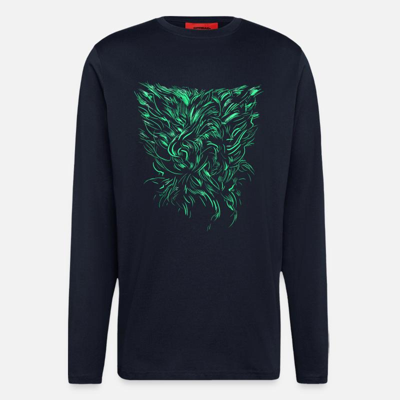 Alien Tribal / abstrakt - Langarmshirt - made by SPREAD  - DARK NAVY