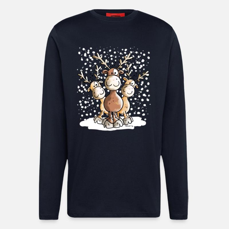 Elch Friends - Langarmshirt - made by SPREAD  - DARK NAVY