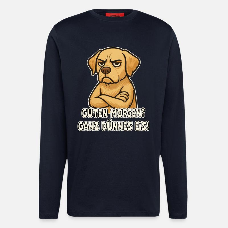 Sarkastischer Hund Labrador - Langarmshirt - made by SPREAD - DARK NAVY
