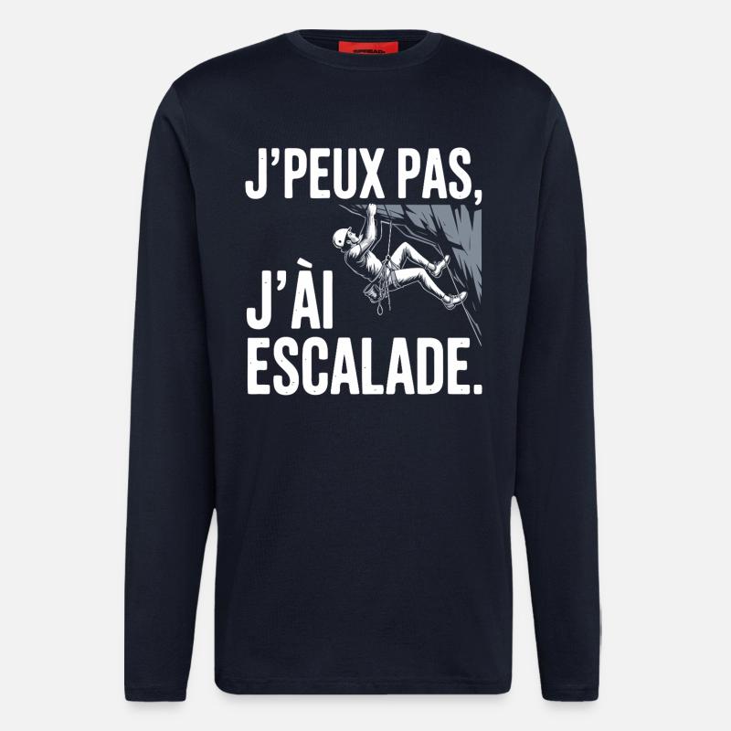 I can't I climbed - Longsleeve - made by SPREAD  - DARK NAVY