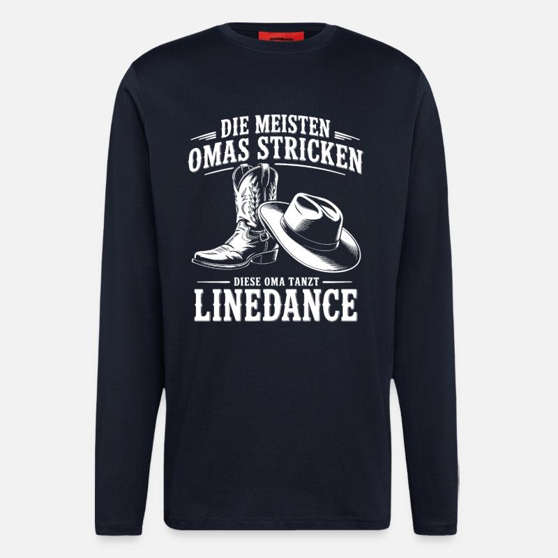 Oma tanzt LineDance - Langarmshirt - made by SPREAD - DARK NAVY