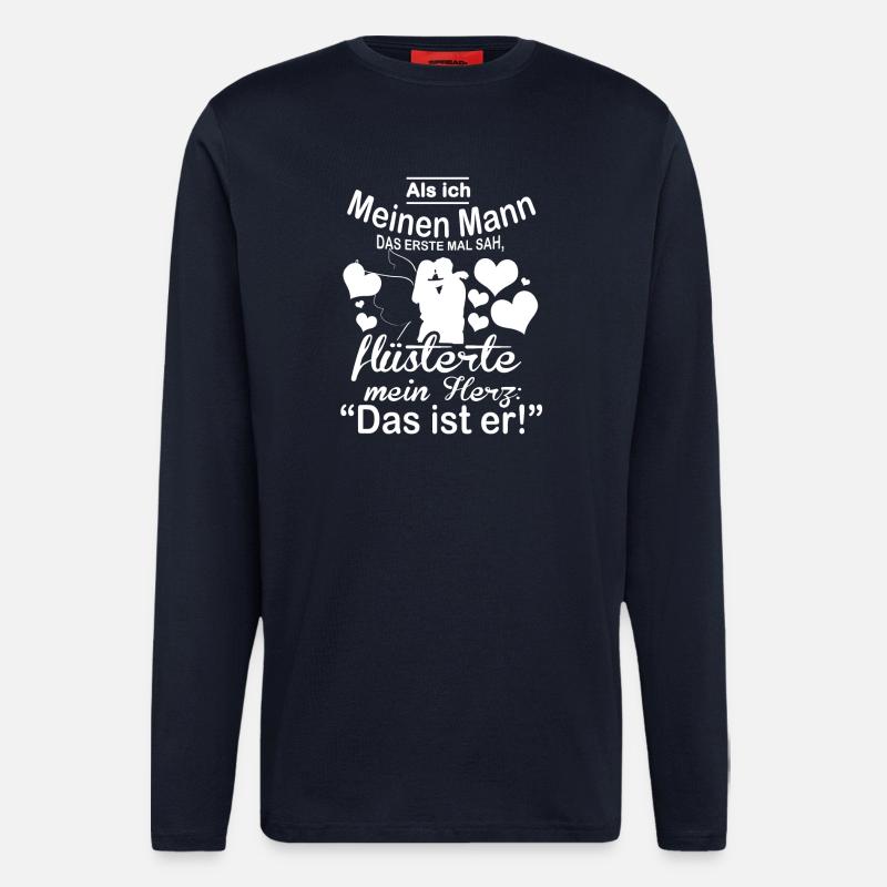 Ich liebe meinen Mann - Ehemann - Langarmshirt - made by SPREAD  - DARK NAVY