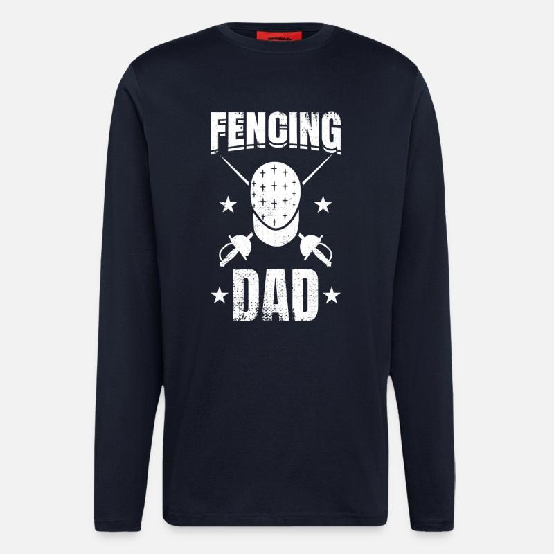 Fechten Papa - Langarmshirt - made by SPREAD  - DARK NAVY