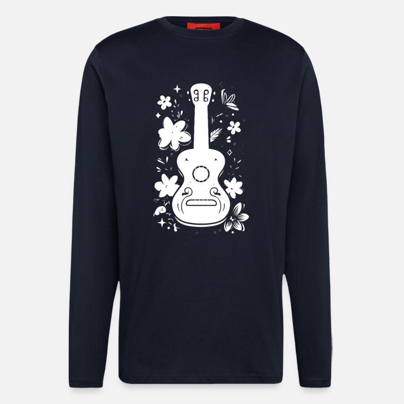 Ukulele Grafik - Langarmshirt - made by SPREAD  - DARK NAVY