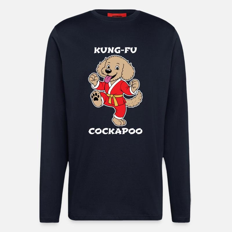 Cockapoo Kung-Fu  - Longsleeve - made by SPREAD  - DARK NAVY