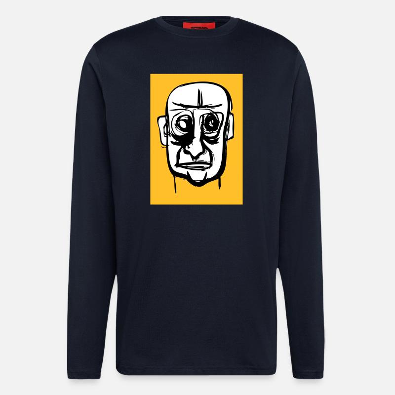Kaput Gesicht - Langarmshirt - made by SPREAD  - DARK NAVY