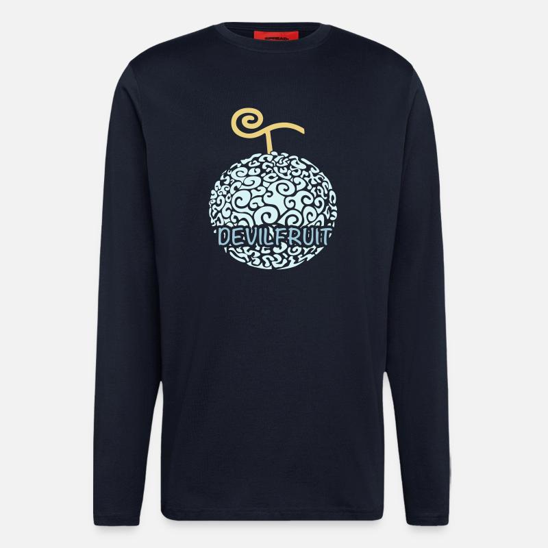 devil-fruit - Manches longues bio décontracté fabriqué en UE - DARK NAVY