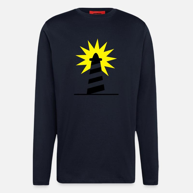 Lighthouse bright sunlight 2c - Longsleeve - made by SPREAD  - DARK NAVY
