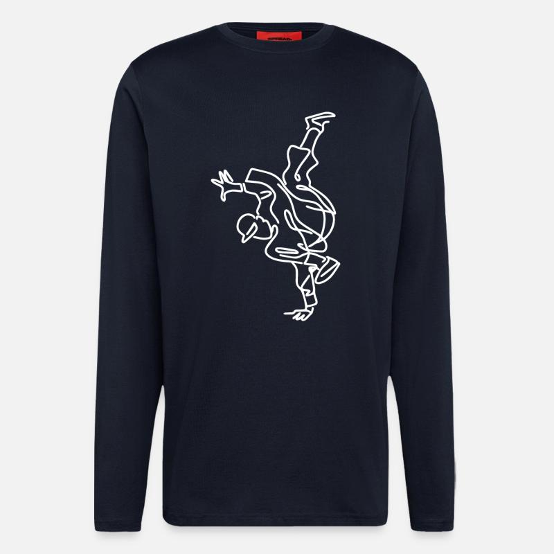 Breakdancing Sketch - Longsleeve - made by SPREAD  - DARK NAVY