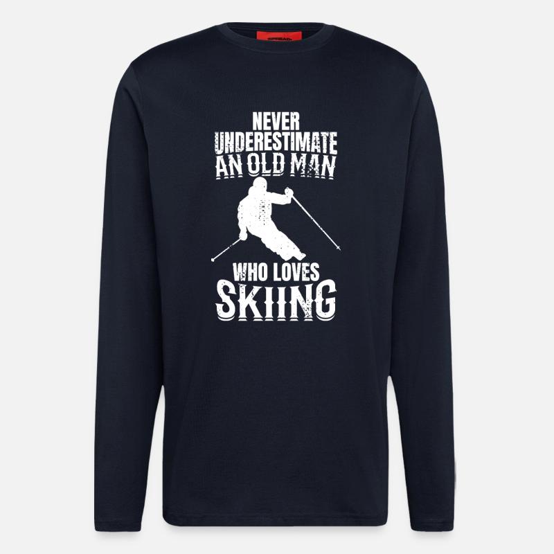 Skifahrer Opa - Langarmshirt - made by SPREAD  - DARK NAVY