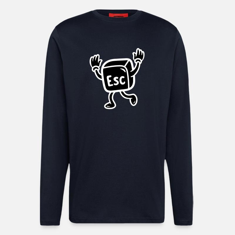 Échapper à nerd - Manches longues bio décontracté fabriqué en UE - DARK NAVY