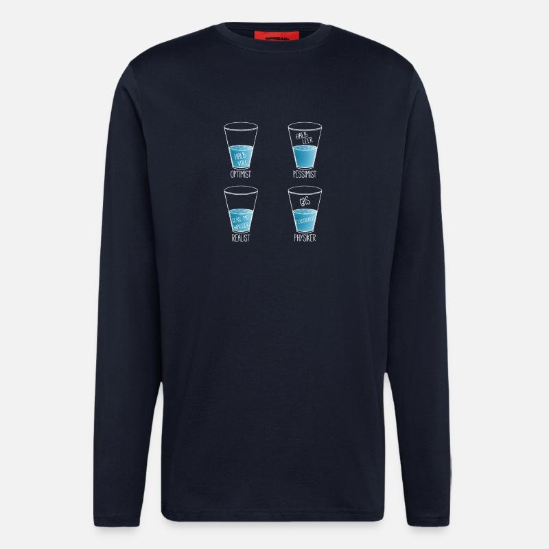 Water glass for physicist - Longsleeve - made by SPREAD  - DARK NAVY