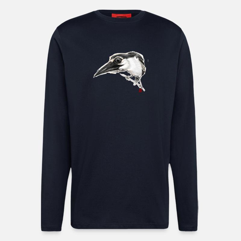 Flüchtiger Vogel # 01 - Langarmshirt - made by SPREAD  - DARK NAVY