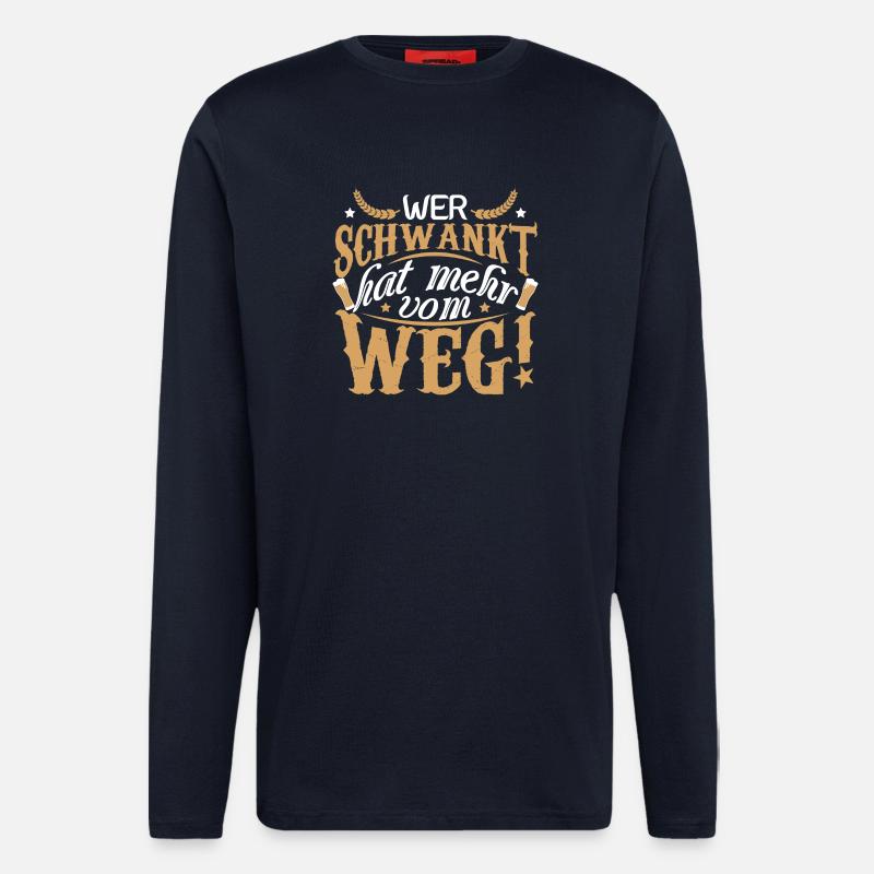 Wer Schwankt - Langarmshirt - made by SPREAD  - DARK NAVY
