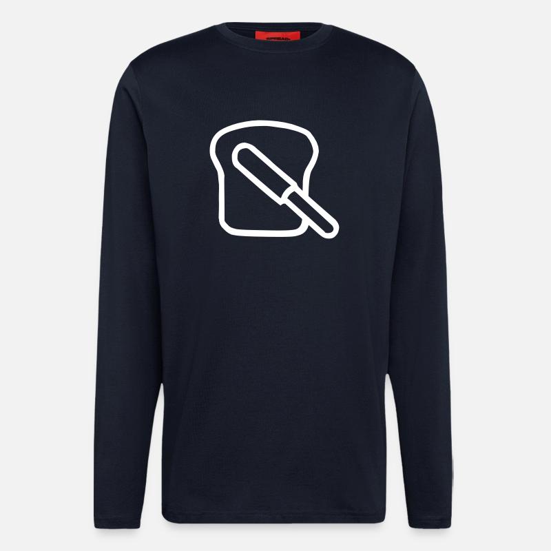 Bread slice spread knife - Longsleeve - made by SPREAD  - DARK NAVY