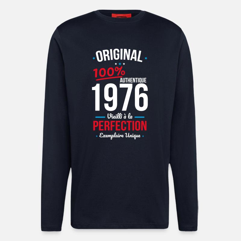 1976 – Original – Einzigartiges Exemplar - Langarmshirt - made by SPREAD  - DARK NAVY