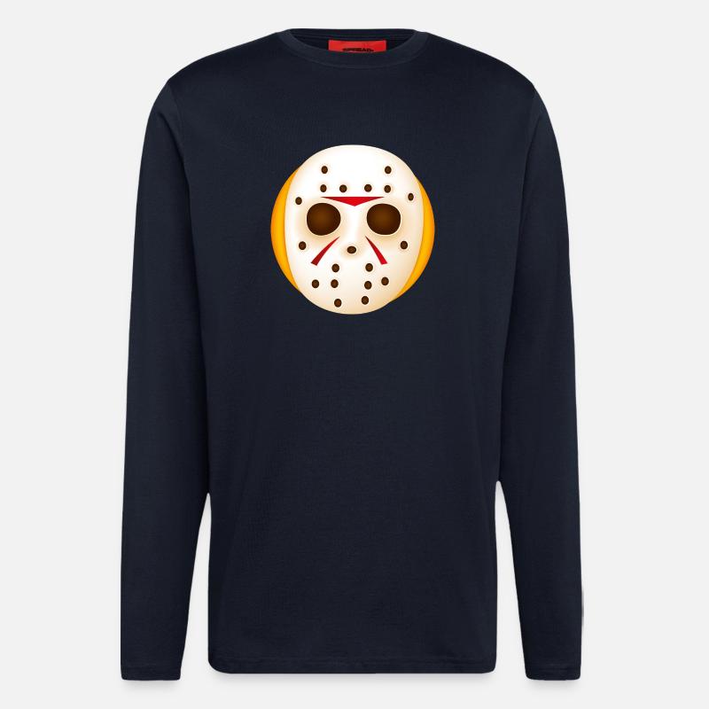 Smiley Chain Saw Mask - Langarmshirt - made by SPREAD  - DARK NAVY