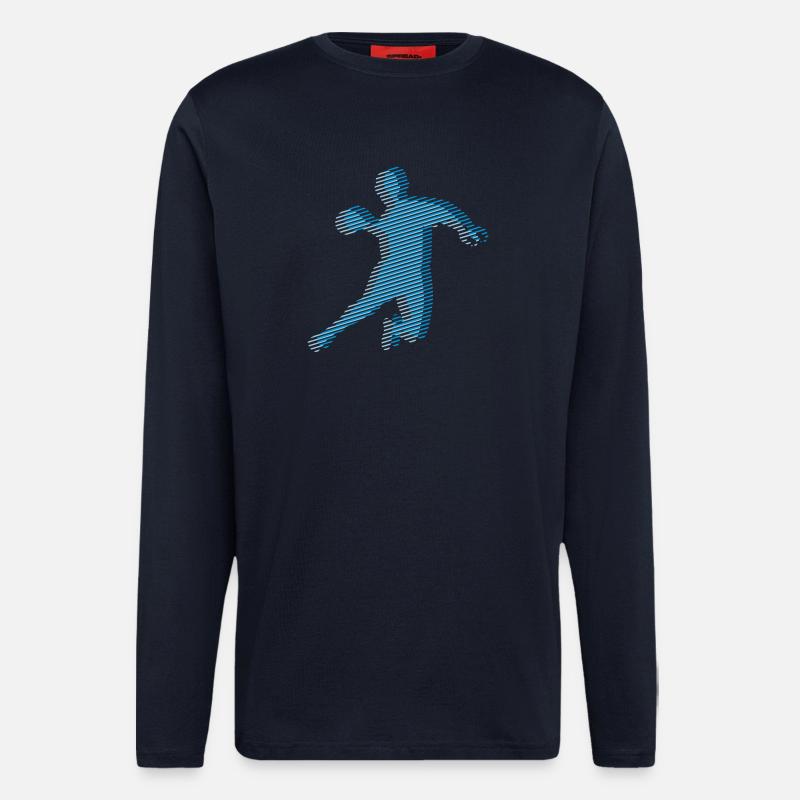 grille de bande HANDBALL - Manches longues bio décontracté fabriqué en UE - DARK NAVY