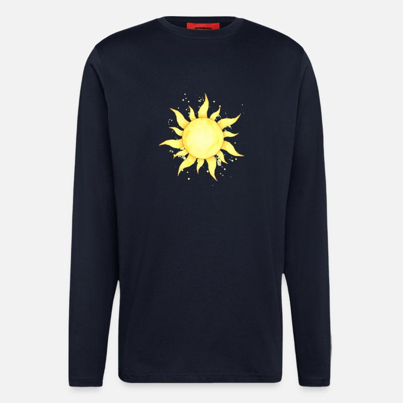 Die Sonne scheint - Langarmshirt - made by SPREAD  - DARK NAVY
