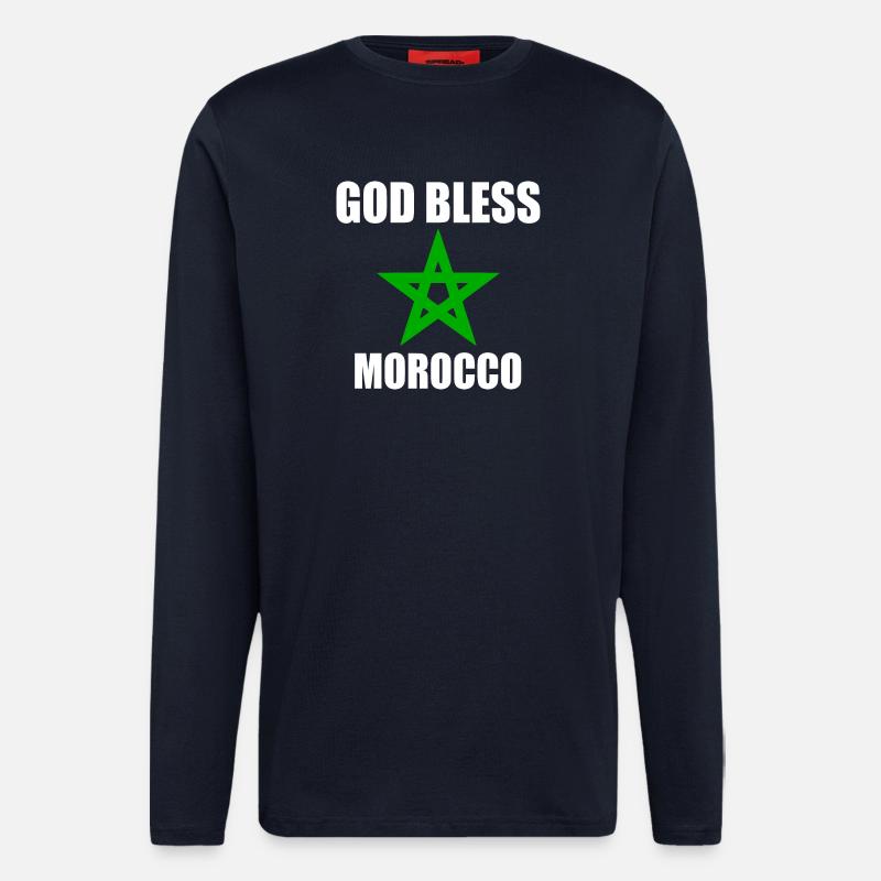 God bless morocco - Longsleeve - made by SPREAD  - DARK NAVY