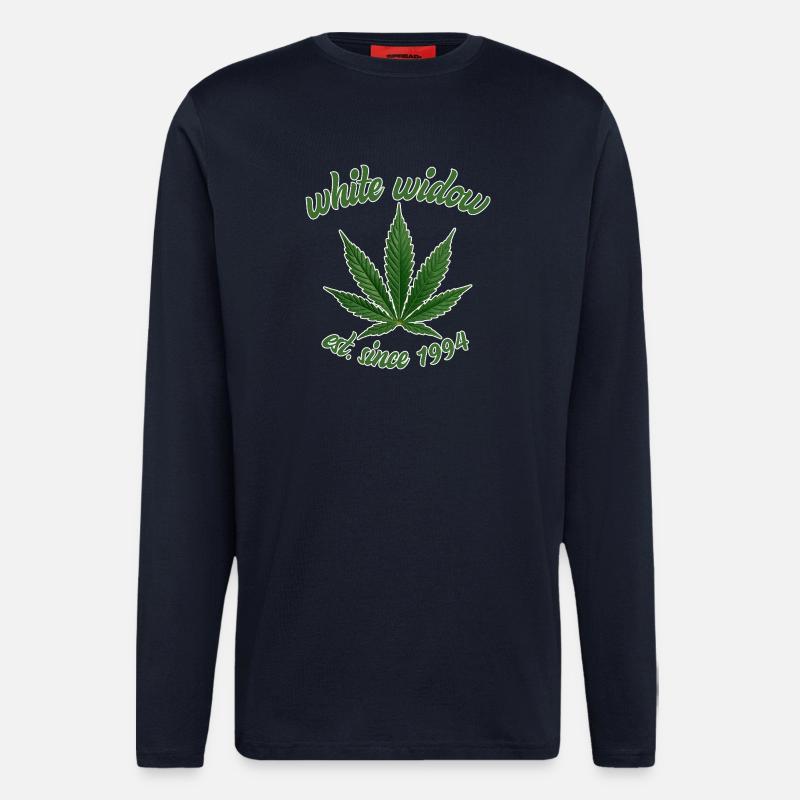 white widow -est. since 1994 - Langarmshirt - made by SPREAD  - DARK NAVY