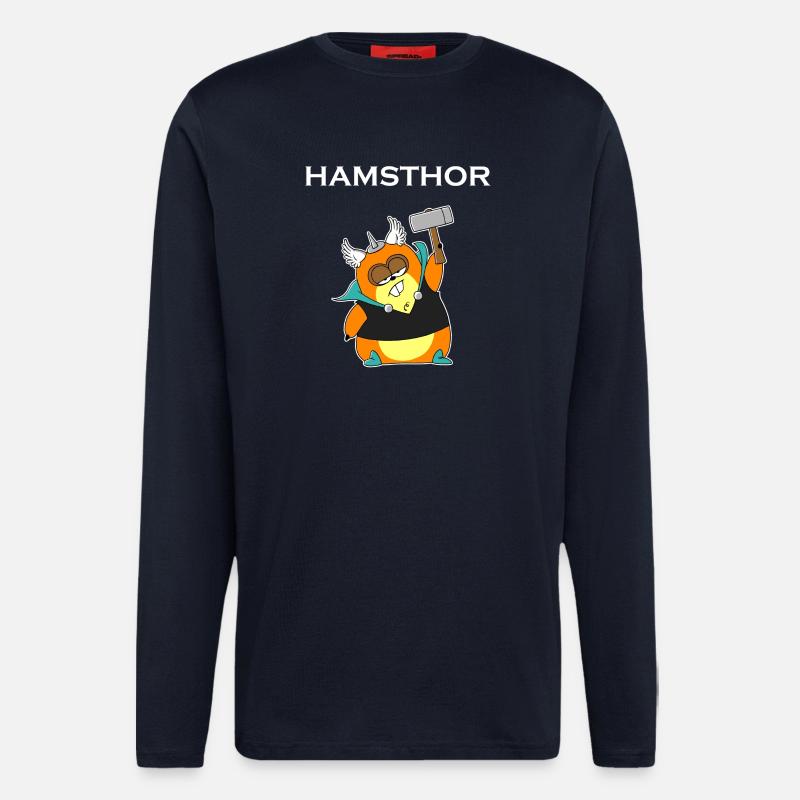 Hamsthor (whiteline) - Langarmshirt - made by SPREAD  - DARK NAVY