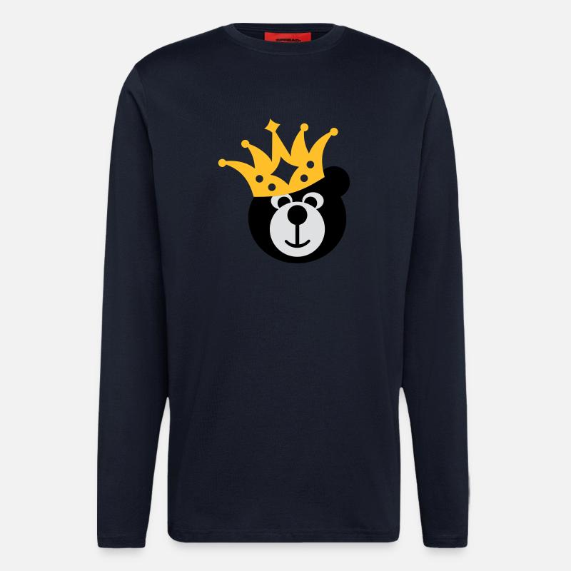 BEAR with KRONE - Longsleeve - made by SPREAD  - DARK NAVY