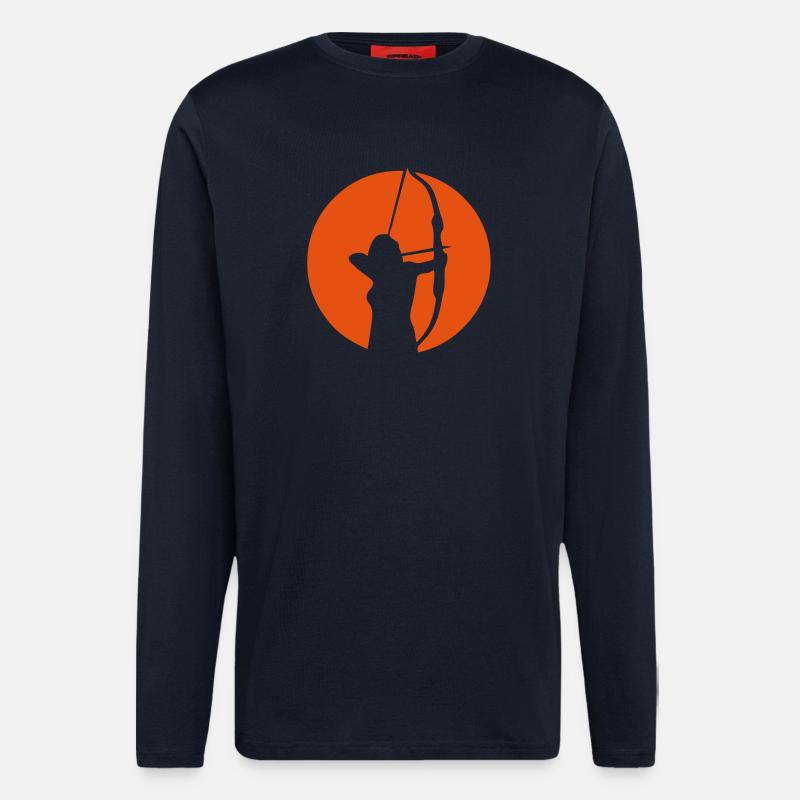archery archery logo bogenschieben3 - Longsleeve - made by SPREAD  - DARK NAVY