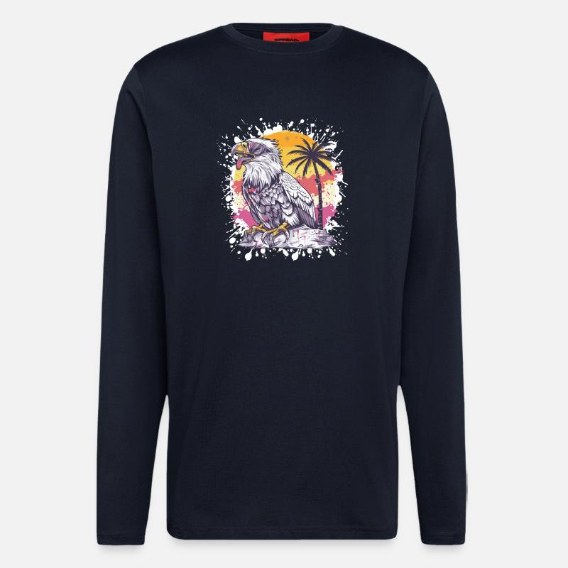 Eagle Island Palm - Longsleeve - made by SPREAD  - DARK NAVY