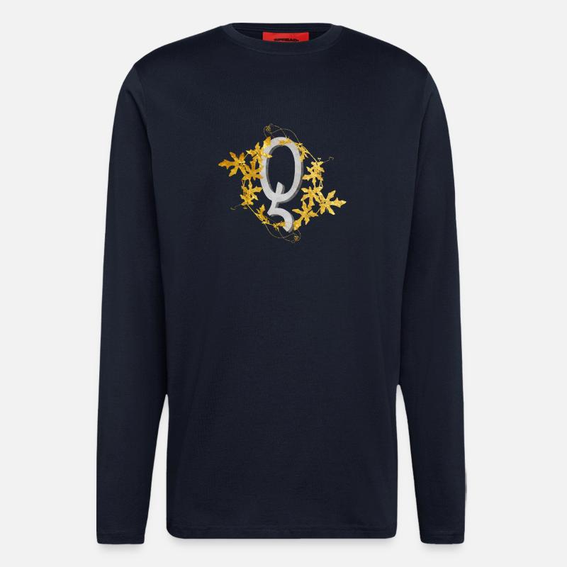 Initials2-Q - Langarmshirt - made by SPREAD  - DARK NAVY