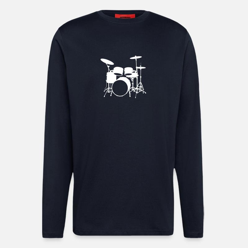 DRUMSET - Langarmshirt - made by SPREAD  - DARK NAVY