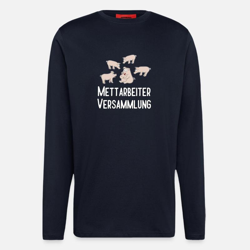 Mettarbeiterversammlung - Langarmshirt - made by SPREAD  - DARK NAVY
