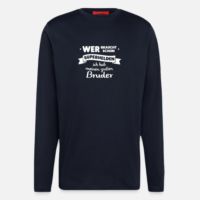Superheld gr Bruder - Langarmshirt - made by SPREAD  - DARK NAVY