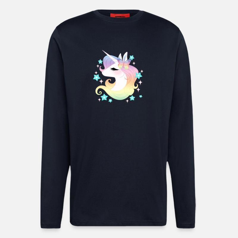 Einhorn Strars - Langarmshirt - made by SPREAD  - DARK NAVY