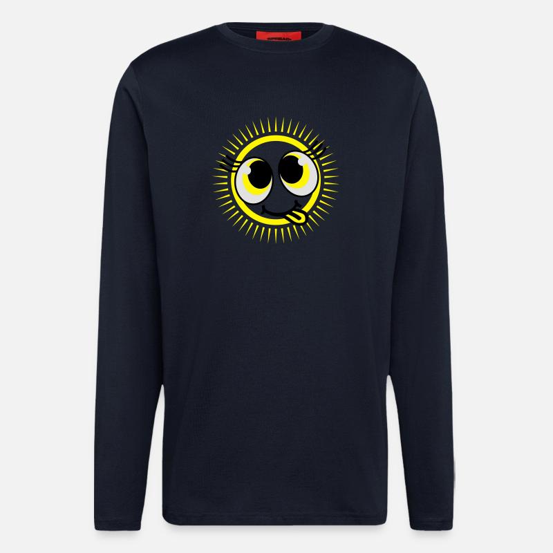 sun_smiley_cute_pi3 - Langarmshirt - made by SPREAD  - DARK NAVY